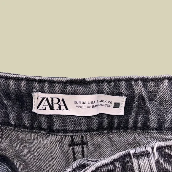 Zara High Rise Grey Jeans - Picture 5 of 5